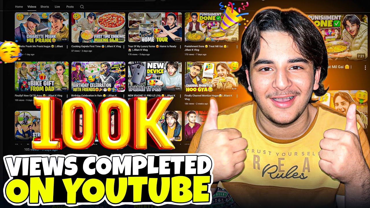  100k Views Completed !! ❤️ | Jillani K Vlog