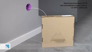 Glasfaser-Teilnehmeranschluss (Gf-TA), Unterputz mit vorkonfektionierter Leitung