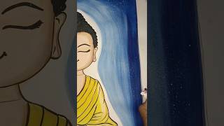 Buddha ji ki painting 😌🙏🏼 background colour Buddha painting#art #viralshot #painting #shorts