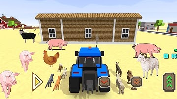 Blocky Farm & Racing 2018 - We harvest the grain so we can feed the animals on the farm Android /Ios
