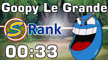 [Former Record] Cuphead - Goopy Le Grande in 00:33 【Expert, No Damage, S Rank】