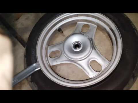 手組み Dio タイヤ交換 リアタイヤ編 Tire exchange tips - YouTube