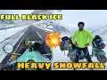 Road me mili heavy snowfall  road full of black ice  all india ride ep52