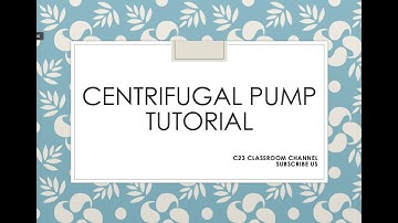 Centrifugal Pump Tutorial 08 - Velocity triangle, whirl velocity, blade angle and pump efficiency