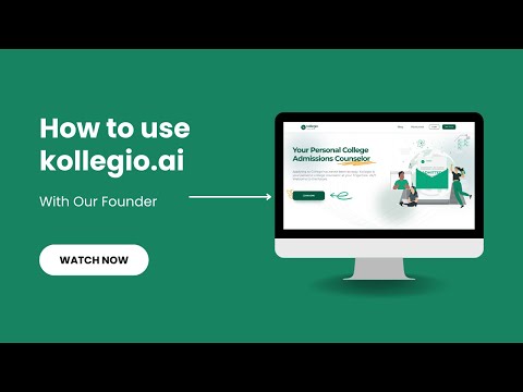How to Use Kollegio.ai: Walk Through w/ Our Founder