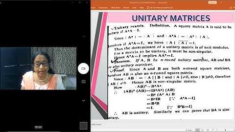 MATRICES LEC9 By RANJANA DUTTA