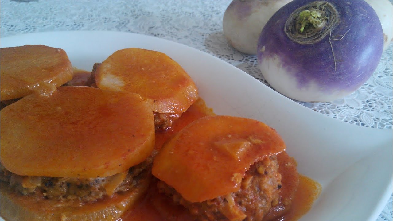 Kıymalı Patates-Şalgam Dolması Tarifi Kıymalı Patates-Şalgam Dolması Tarifi