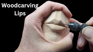 Wood carving Tutorial realistic Female lips with a dremel