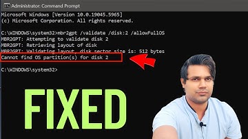 Cannot Find OS Partition For Disk From MBR to GPT  FIXED !!!