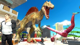 DINOSAURS Invade Mall Filled with People - Animal Revolt Battle Simulator