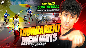 🎯 FREE FIRE TOURNAMENT HIGHLIGHTS + CUSTOM HUD CODE & SENSI REVEAL