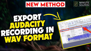 How to Export Audacity Recording in WAV Format 2024