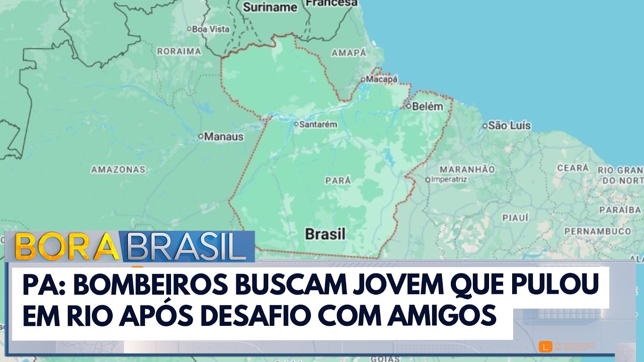 Bombeiros buscam jovem que pulou em rio após desafio com amigos