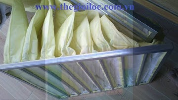 Lưới lọc bụi máy nén khí, Túi lọc khí AHU, Khung lọc túi F9.