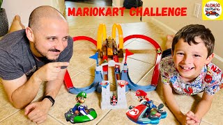 Mario Kart Bowser Castle Chaos Track set Challenge Alonso vs Dad