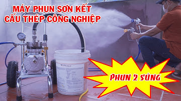 MÁY PHUN SƠN KẾT CẤU THÉP CÔNG NGHIỆP PHUN 2 SÚNG CÙNG MỘT LÚC