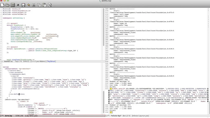 Using Common Lisp to refactor C++