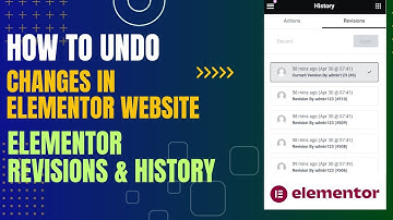 Wijzigingen ongedaan maken op de Elementor-website | Elementor-revisies en -geschiedenis