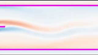 IB2d Simulation: Large Deformation Turek-Hron (vorticity)