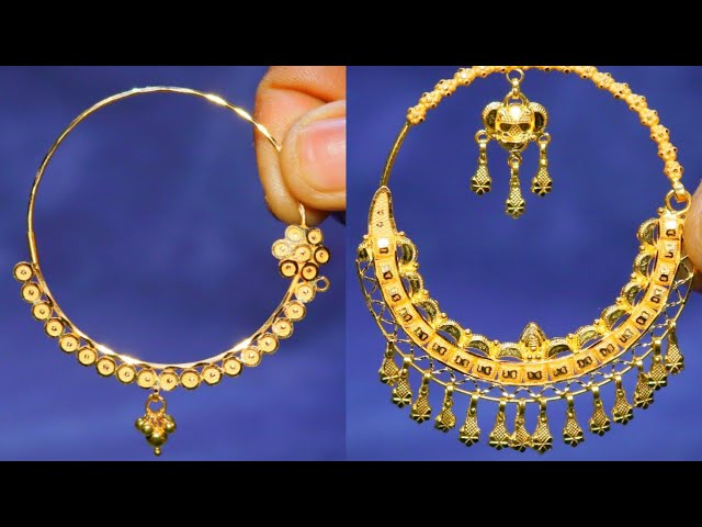 latest jodha nath designs, jodha akbar nath, rajputi nose ring, gold nose  pin, nath ke design, nath - YouTube