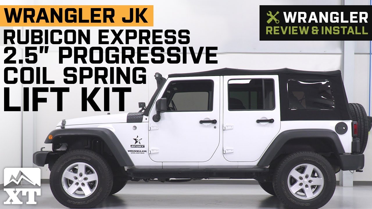 Rubicon Express Jeep Wrangler  Progressive Coil Spring Standard  Suspension Lift Kit J114566 (07-18 Jeep Wrangler JK 4-Door) - Free Shipping