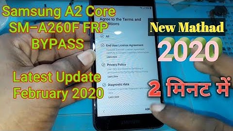 Samsung A2 Core 2019 Frp Unlock/ Bypass Google Account Lock New Method Latest Update March 2020