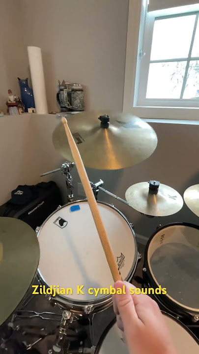 Assortment of Zildjian K cymbals through iPhone