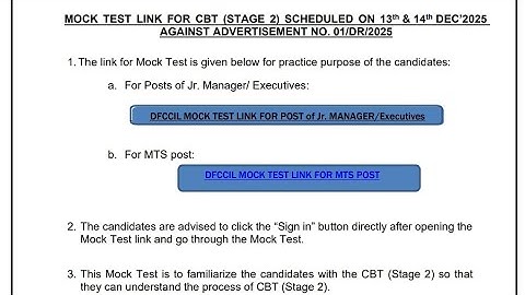 DFCCIL MTS CBT 2 EXAM REGARDING IMPORTANT UPDATED ..... OFFICIAL SYLLABUS OUT..