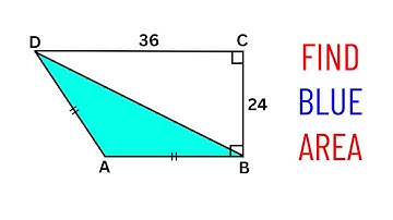 Calculate the blue shaded area | Geometry Problem | 2 Different Methods