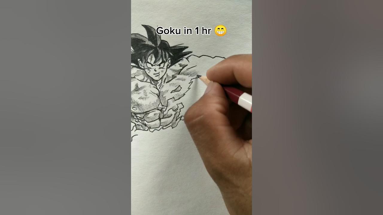 How to Draw Goku Mastered ultra instinct in 10sec,10min,1hr,10days😱#d