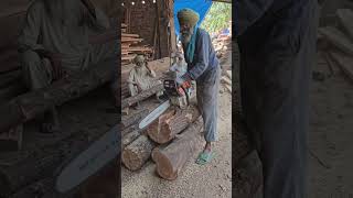Edge milling with timber tuff chainsaw guide #sawmill #woodworking