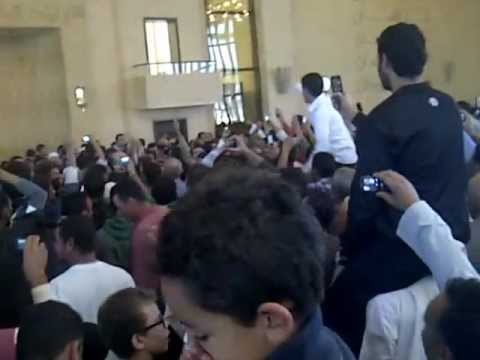 هتاف باطل باطل في المسجد في وجه مرسي ولا يستطيع اسكاتهم