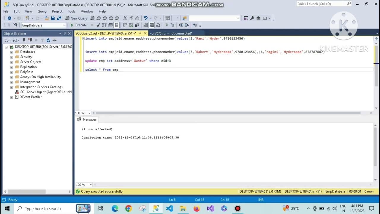 update query in sql server part -6 - YouTube
