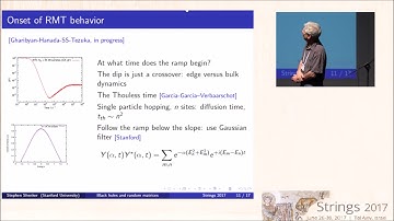 Strings 2017 - Stephen Shenker - Black Holes and random Matrices