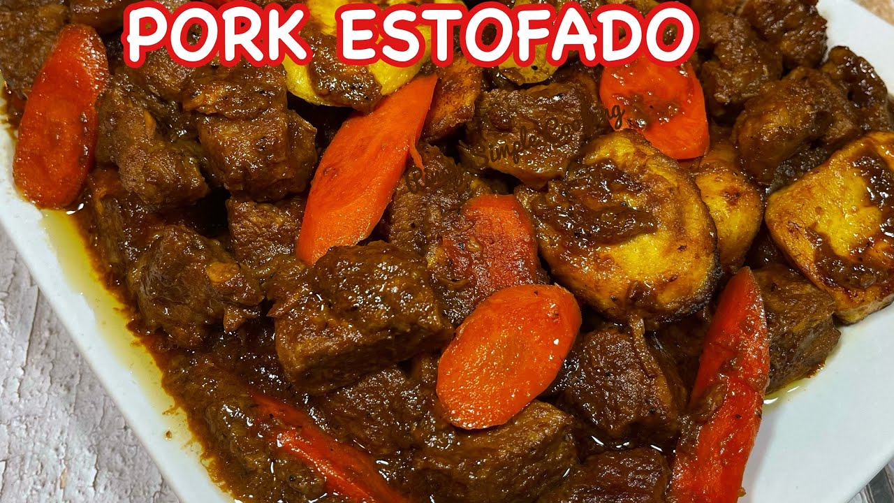 PORK ESTOFADO in PINEAPPLE JUICE Try this recipe sauce pa lang ulam