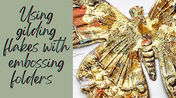 USE your Gilding Flakes with Embossing Folders! Fun easy cardmaking #cards #cardmaking #papercraft