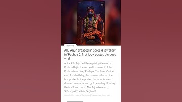 Latest news : Pushpa 2 poster release #pushpa #movie