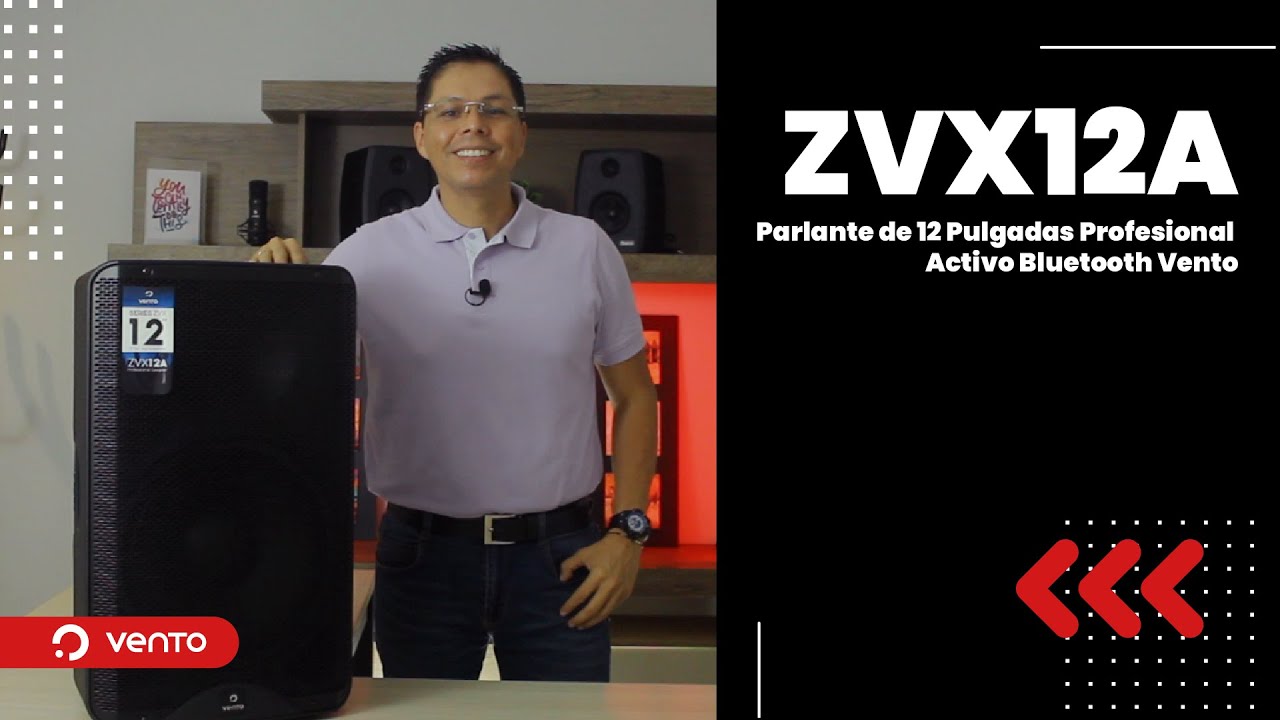 Parlante de 12 Pulgadas Profesional Activo Bluetooth Vento ZVX12A 