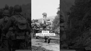 Amazing WW2 THEN and NOW Photos 📸🫡 #ww2 #thenandnow #military #history