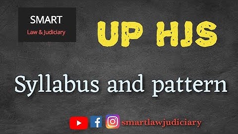UP HJS syllabus and pattern