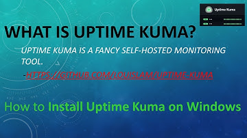 What is Uptime Kuma? How to install Uptime Kuma on windows| #uptimekuma #monitoring #windows