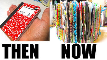 GLUE BOOK Flip Through/COMPLETED mini composition notebook journal #gluebook #inspirationalquotes