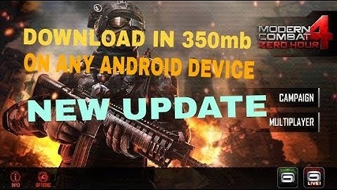 Modern Combat_4 Compressed apk+data for Android | Gameplay Proof | Hindi