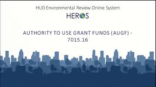 Información Authority to Use Grant Funds (AUGF) - 7015.16 in HEROS Noticias
