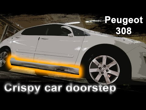 Ремонт порога Пежо 308 / Repair of the car doorstep Peugeot 308. Glue system