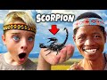 Kids hold SCORPIONS on Wild Africa Safari Adventure