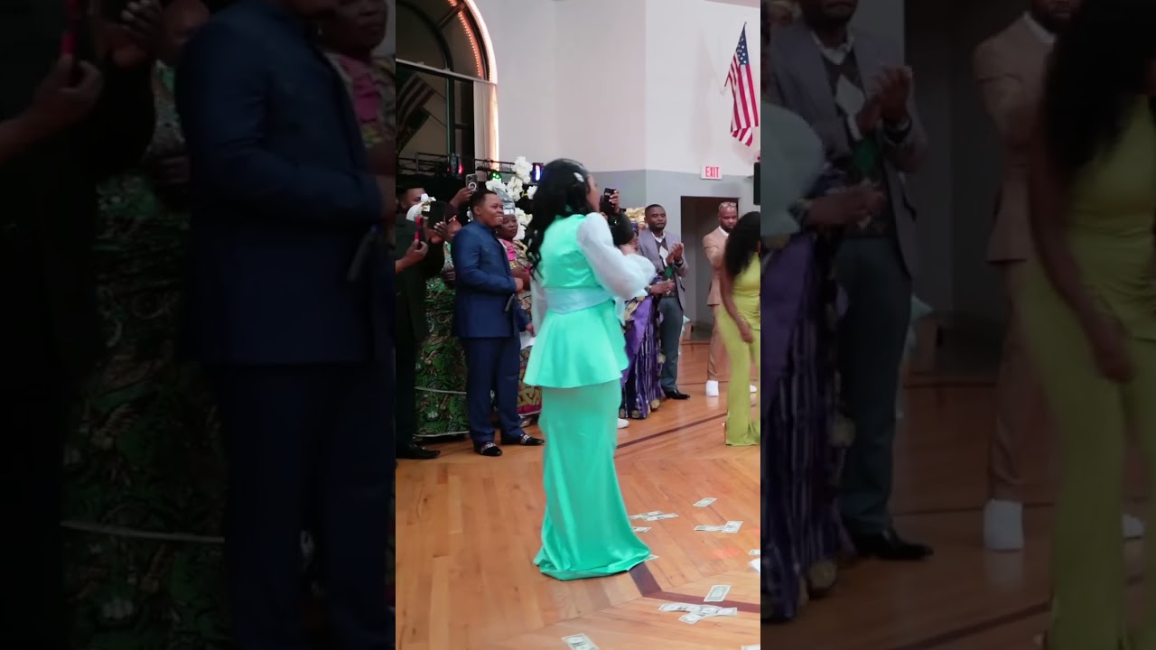 Wedding Money Dance! Bride Sings "I Love You, Baby" in French! 