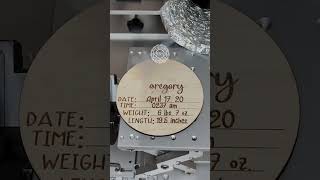 Laser-engraved Wooden Baby Birth Announcement
