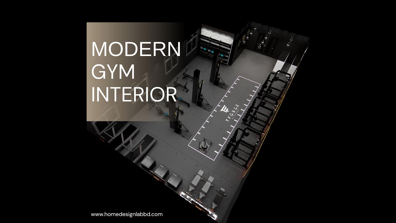 Black And Grey Minimalist Gym Interior