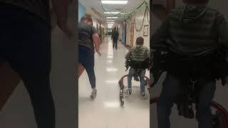 Spencer’s winning race!